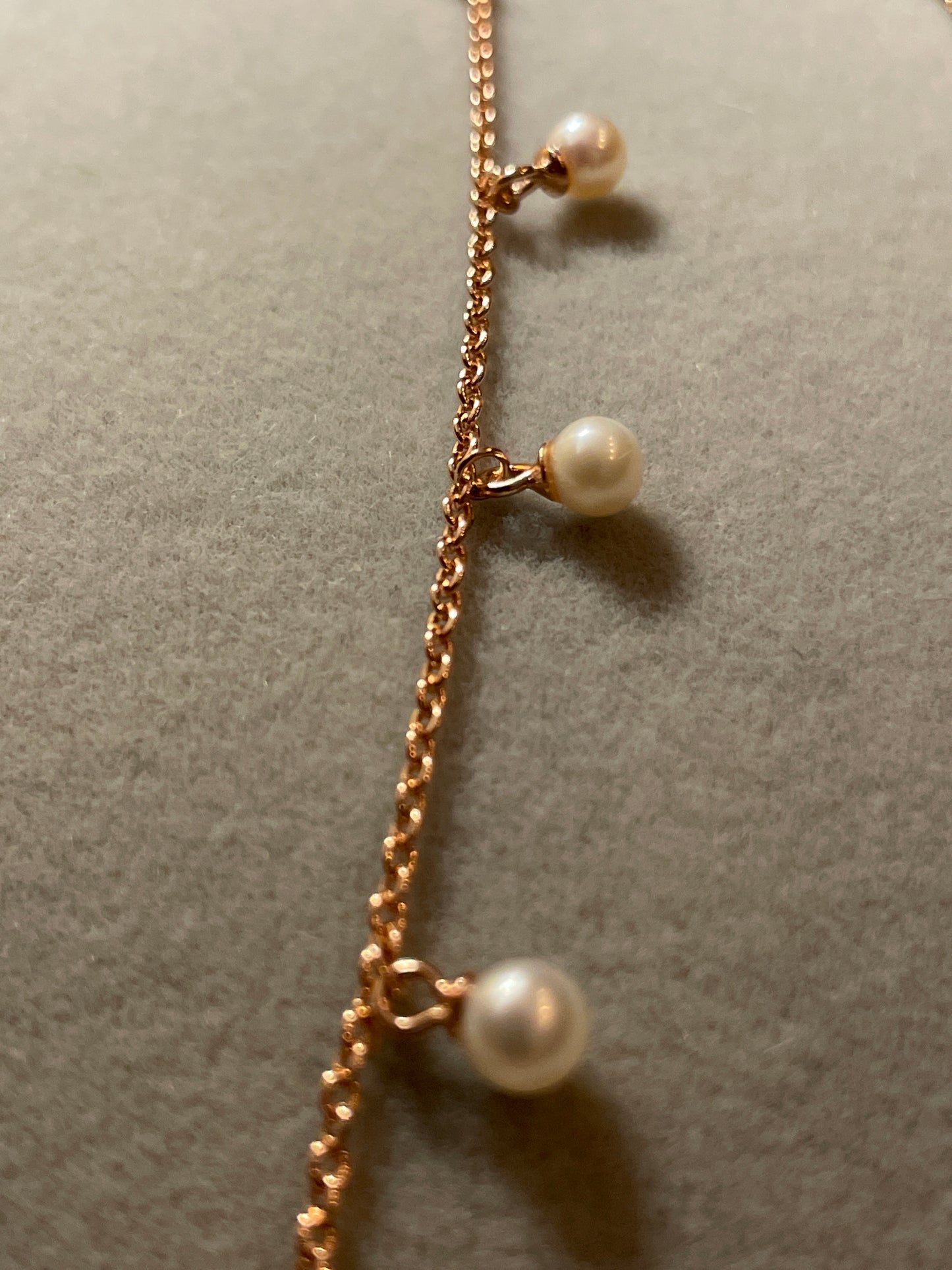 Silberarmband Perle rose