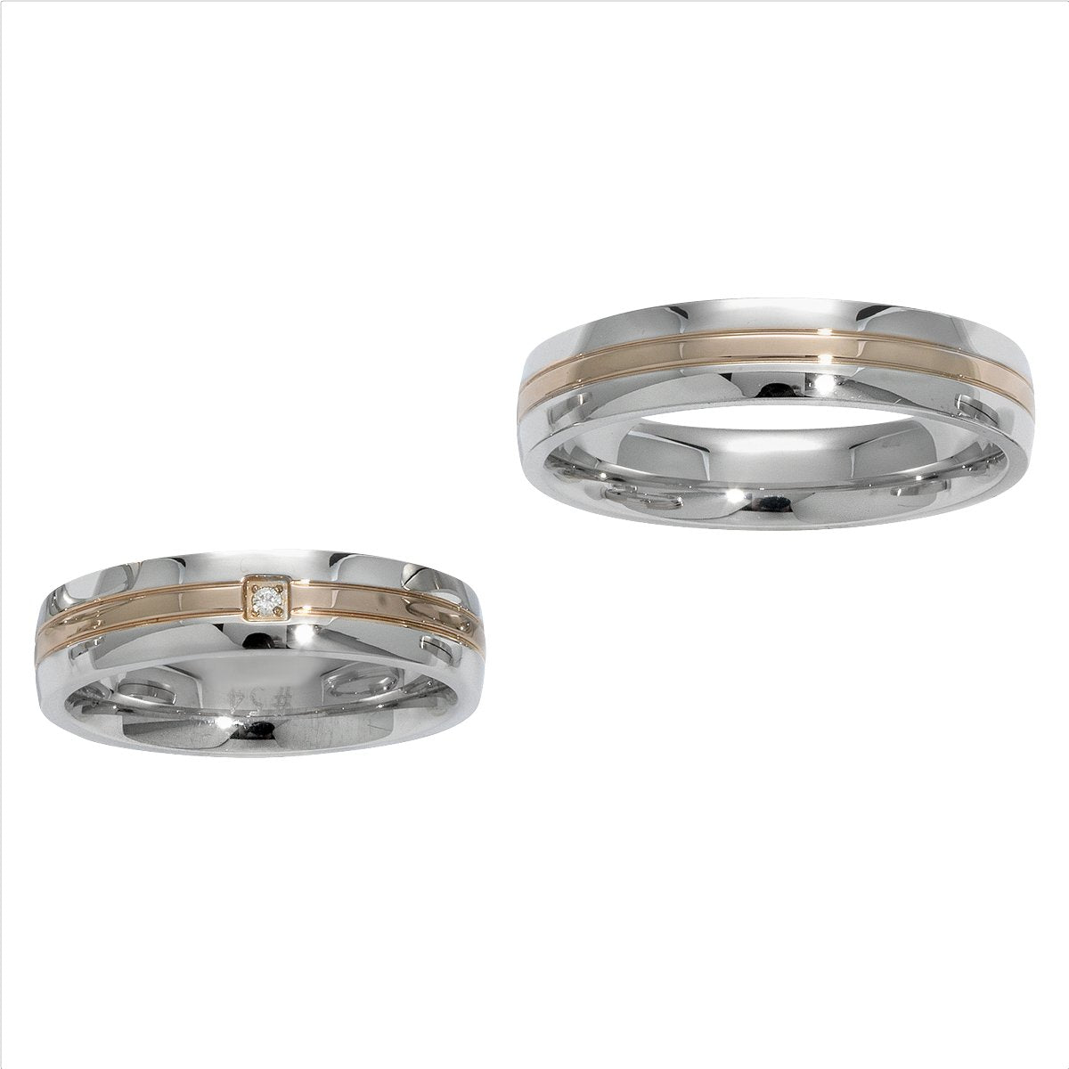 Stahlring brillant Größe 50