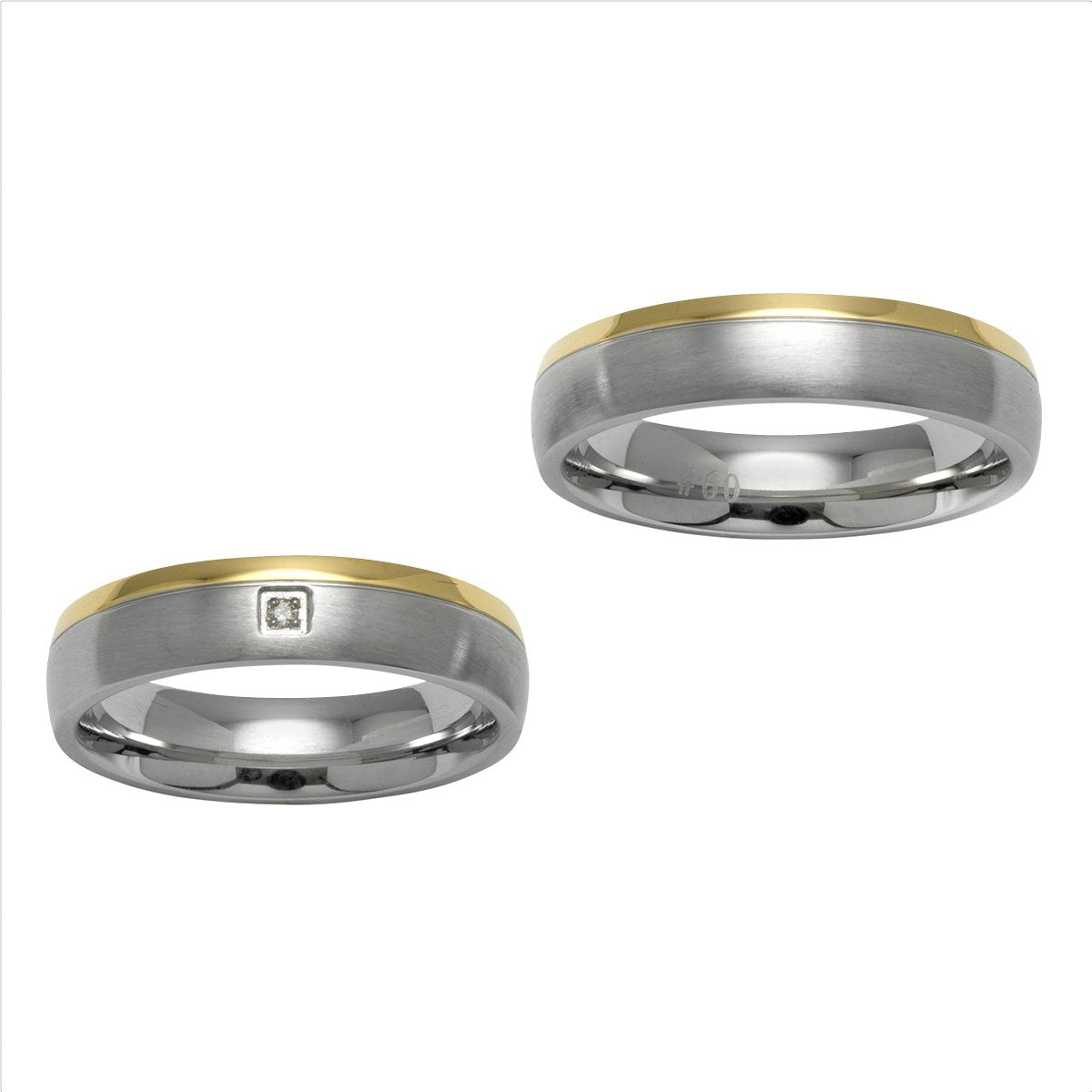 Stahlring brillant Größe 50