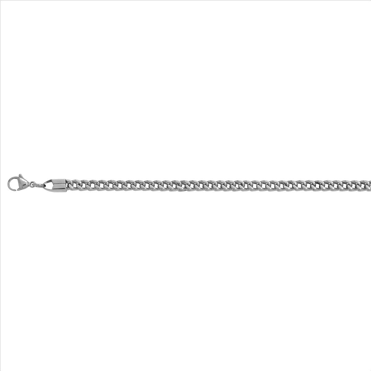 Stahlarmband Vierkant 4.0 poliert 20cm