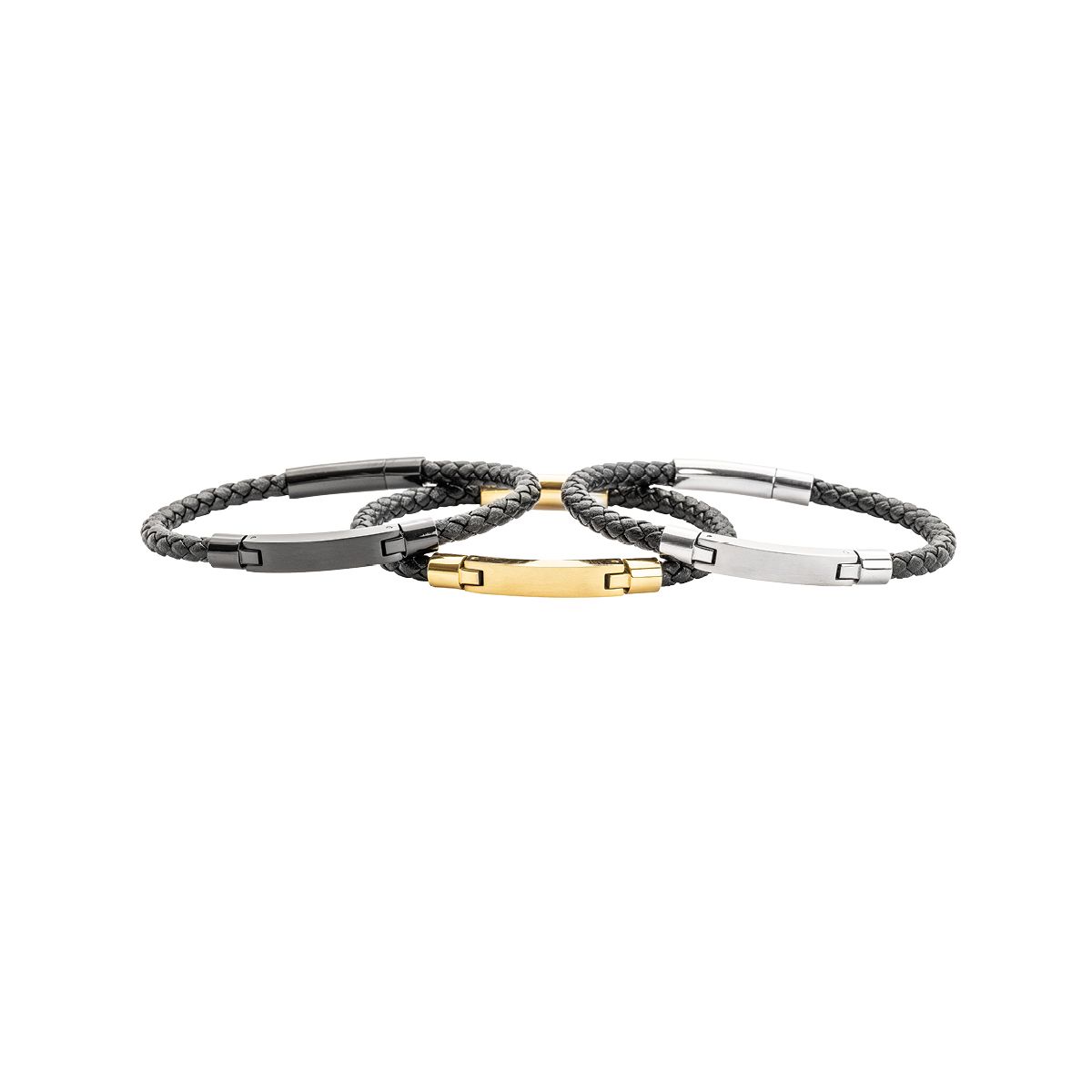 Lederarmband stahl - CRYSTAL UNTERBERGER