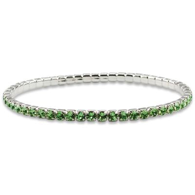 CRYSTALP - ricarda square bracelet3mm 18,5cm elastic - CRYSTAL UNTERBERGER