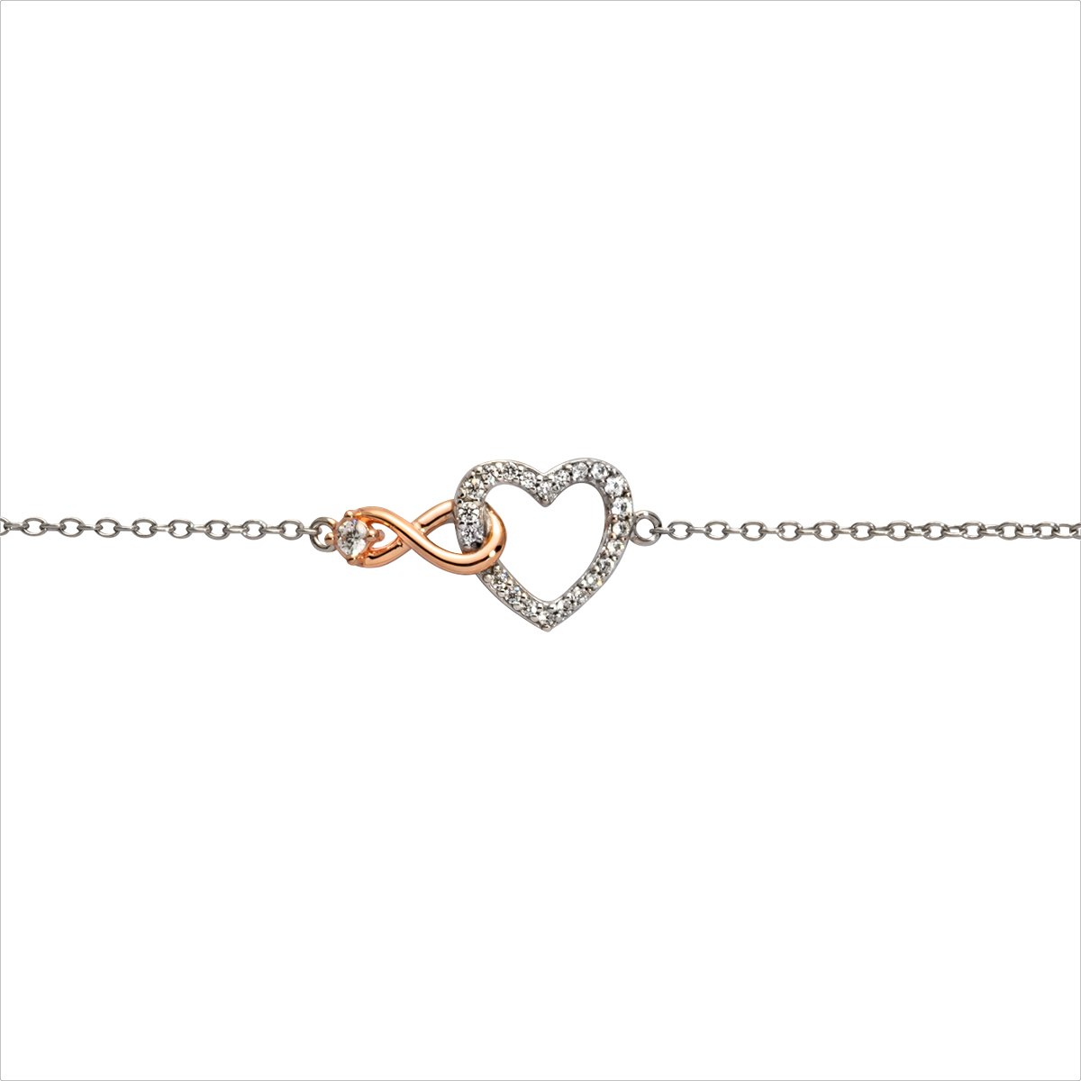 Silberarmband Herz