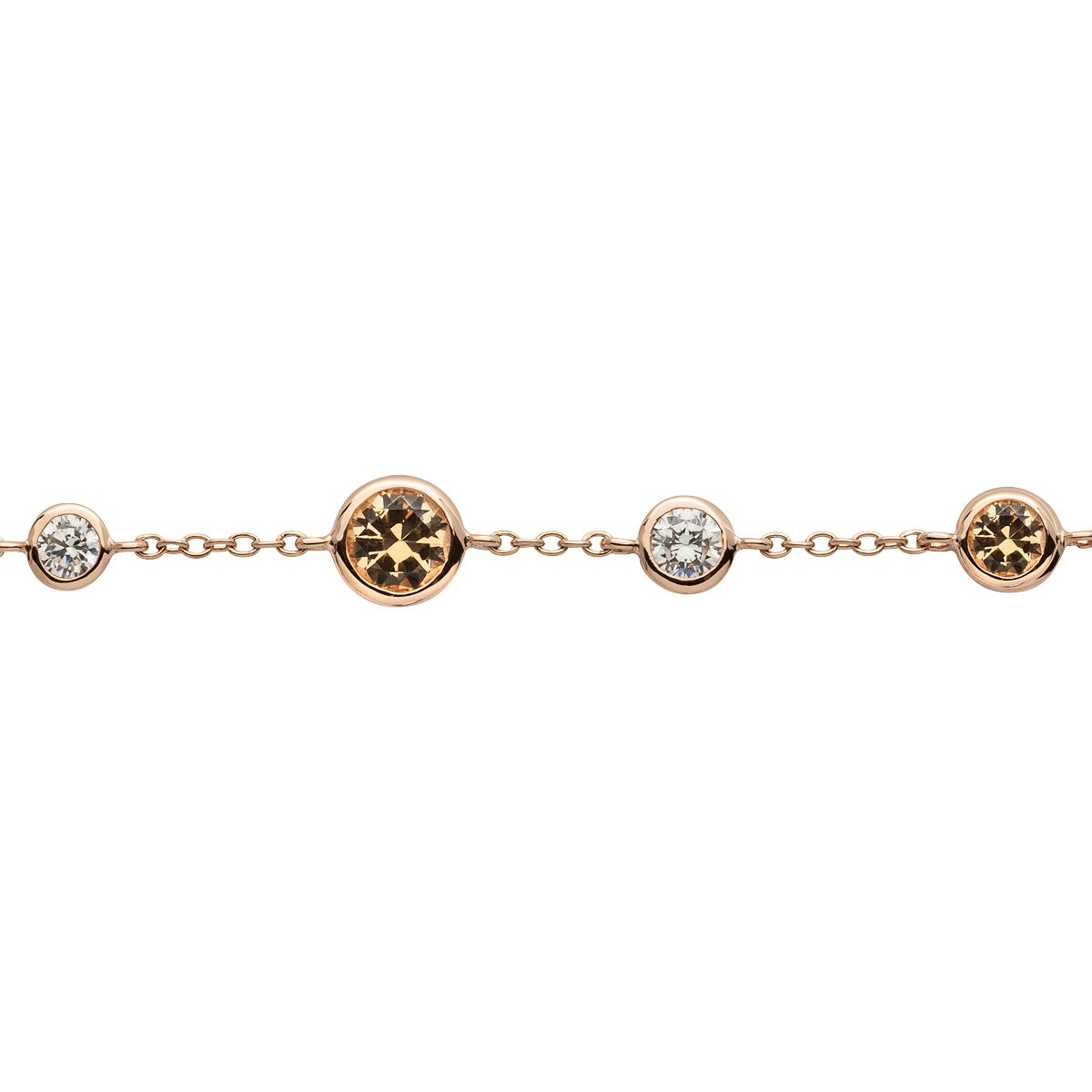 Silberarmband rosé-braun - CRYSTAL UNTERBERGER