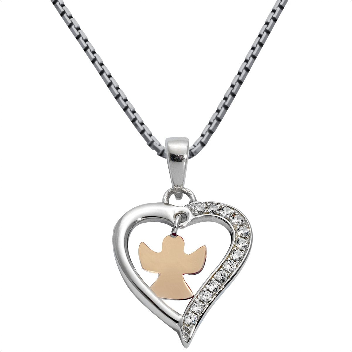 Silbercollier Herz
