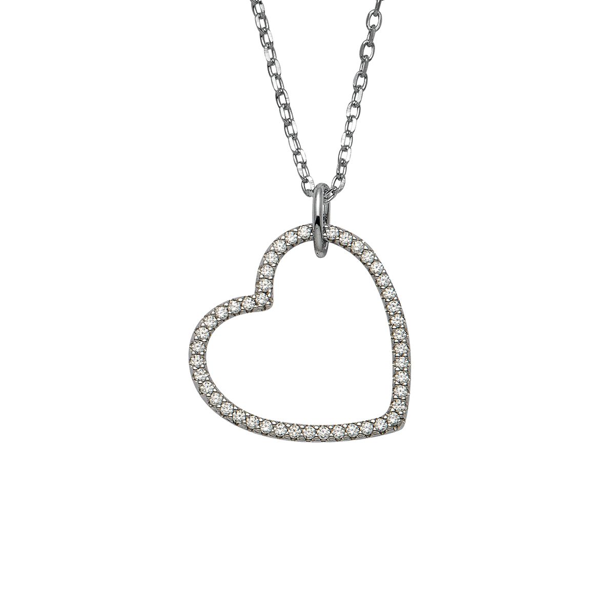 Auranto - Silbercollier Herz - CRYSTAL UNTERBERGER