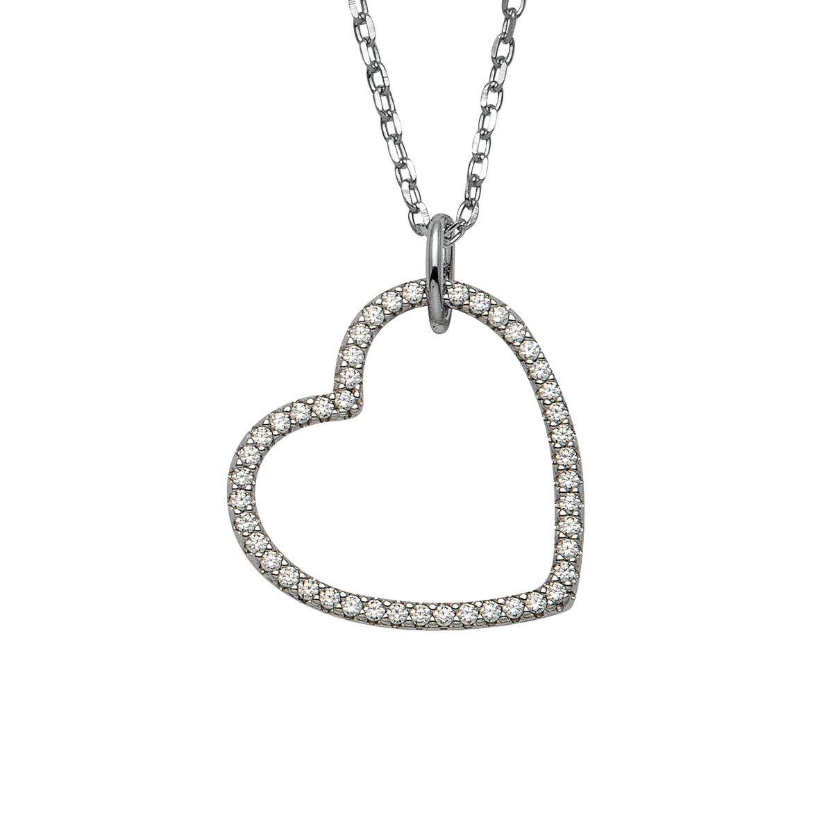 Auranto - Silbercollier Herz - CRYSTAL UNTERBERGER