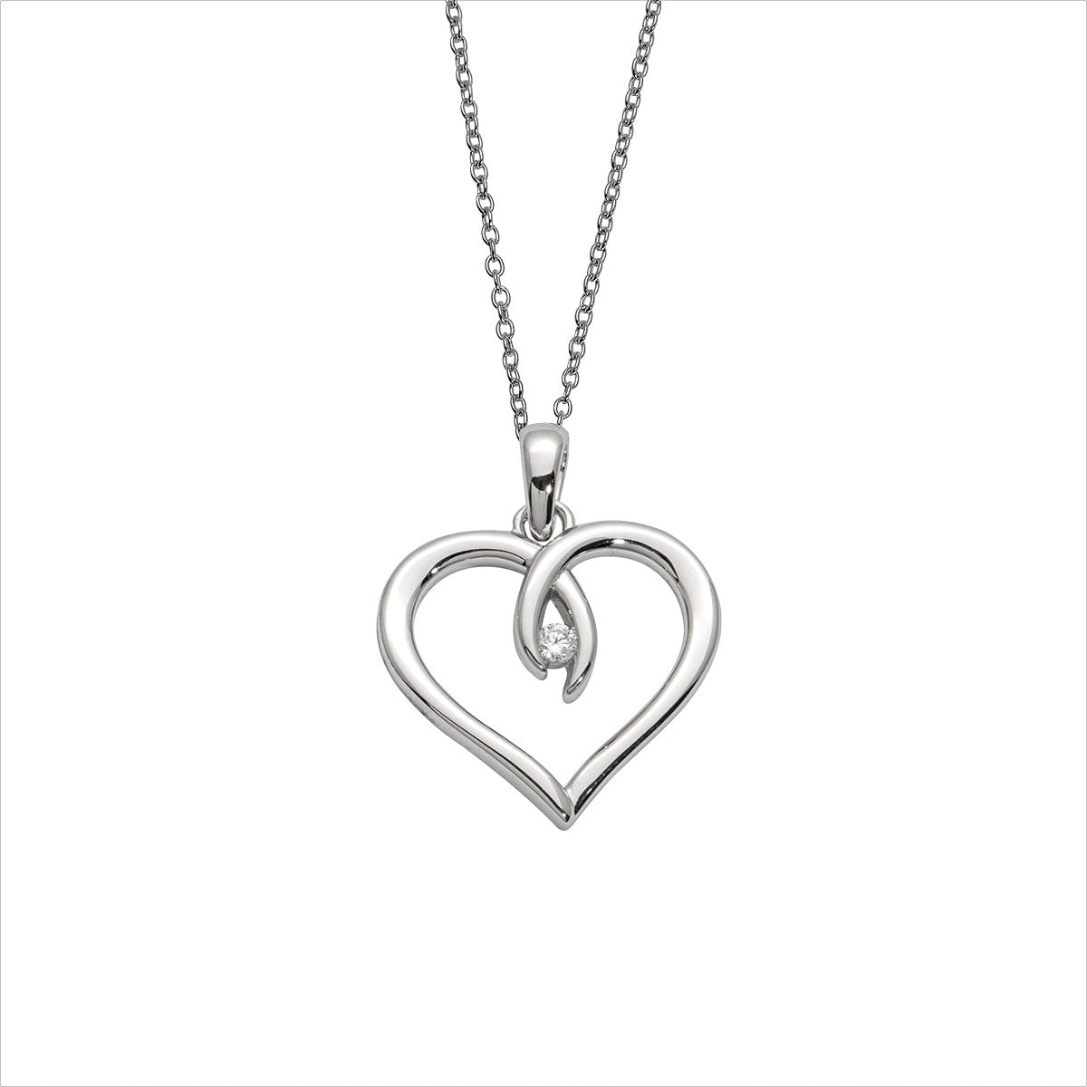 Silbercollier Herz