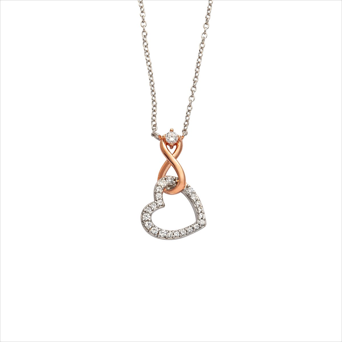 Silbercollier Herz