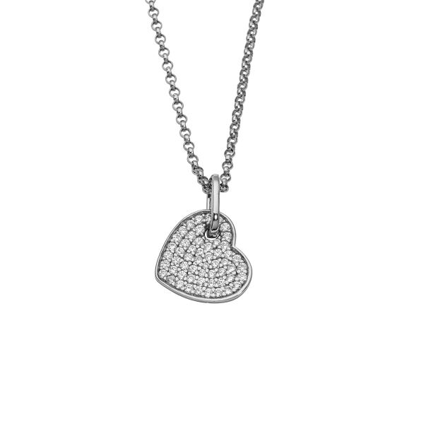 Auranto - Silbercollier Herz - CRYSTAL UNTERBERGER
