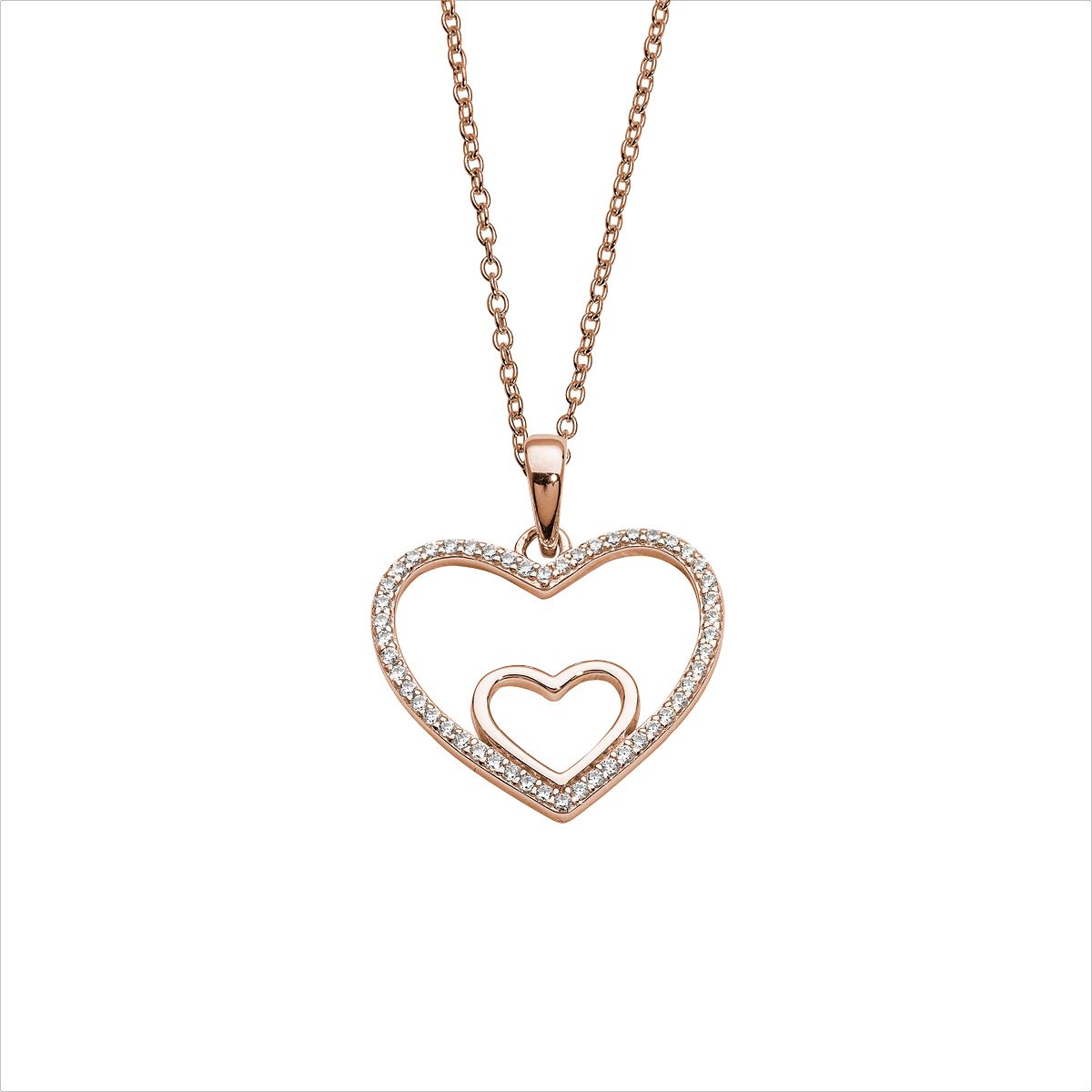 Auranto - Silbercollier Herz - CRYSTAL UNTERBERGER