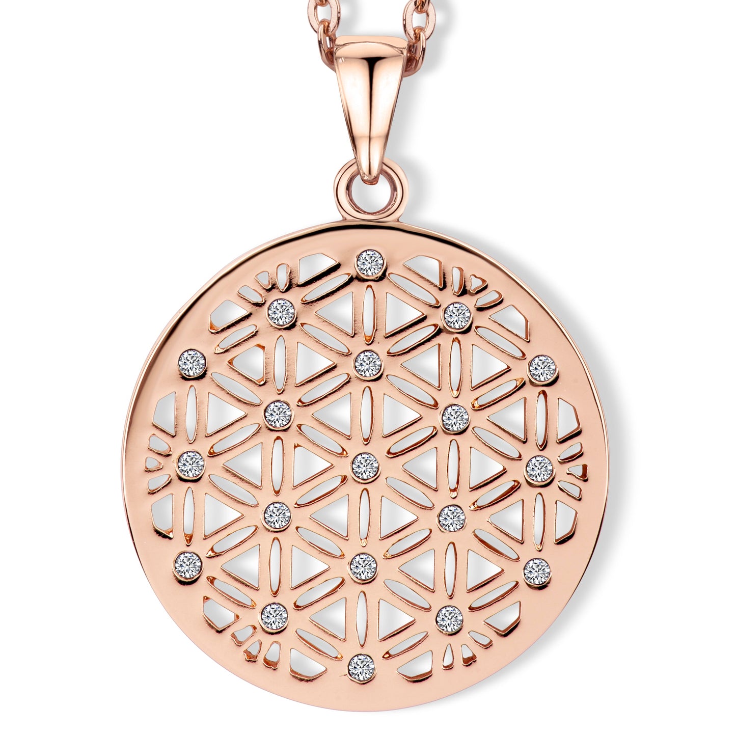 CRYSTALP - Flower Of Life Anhänger mit Kette - CRYSTAL UNTERBERGER