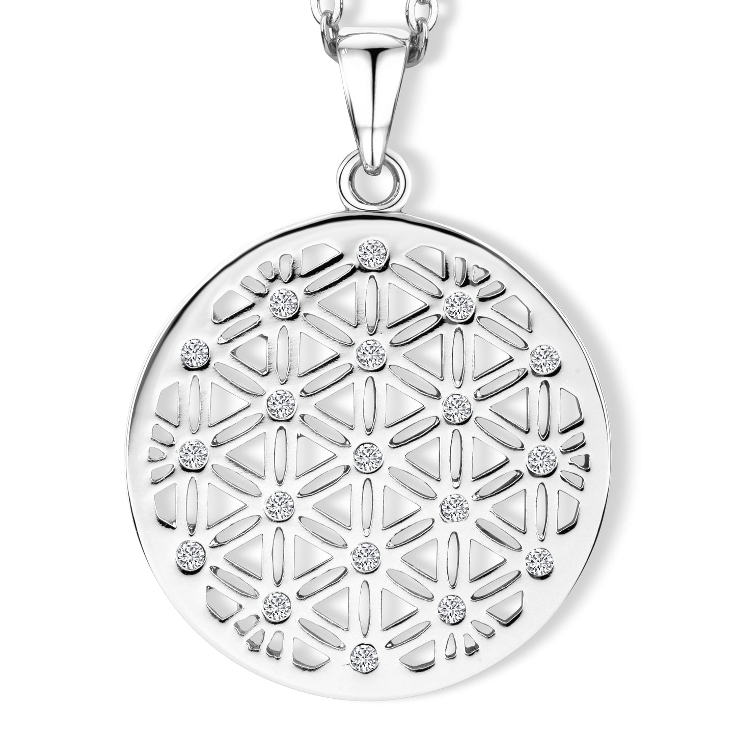 Flower Of Life Anhänger mit Kette Produktfoto