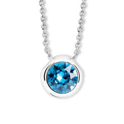 CRYSTALP - round solitaire pendant12mm 42+5cm - CRYSTAL UNTERBERGER