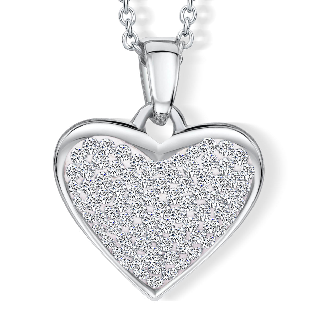 Shiny Heart Anhänger mit Kette Produktfoto