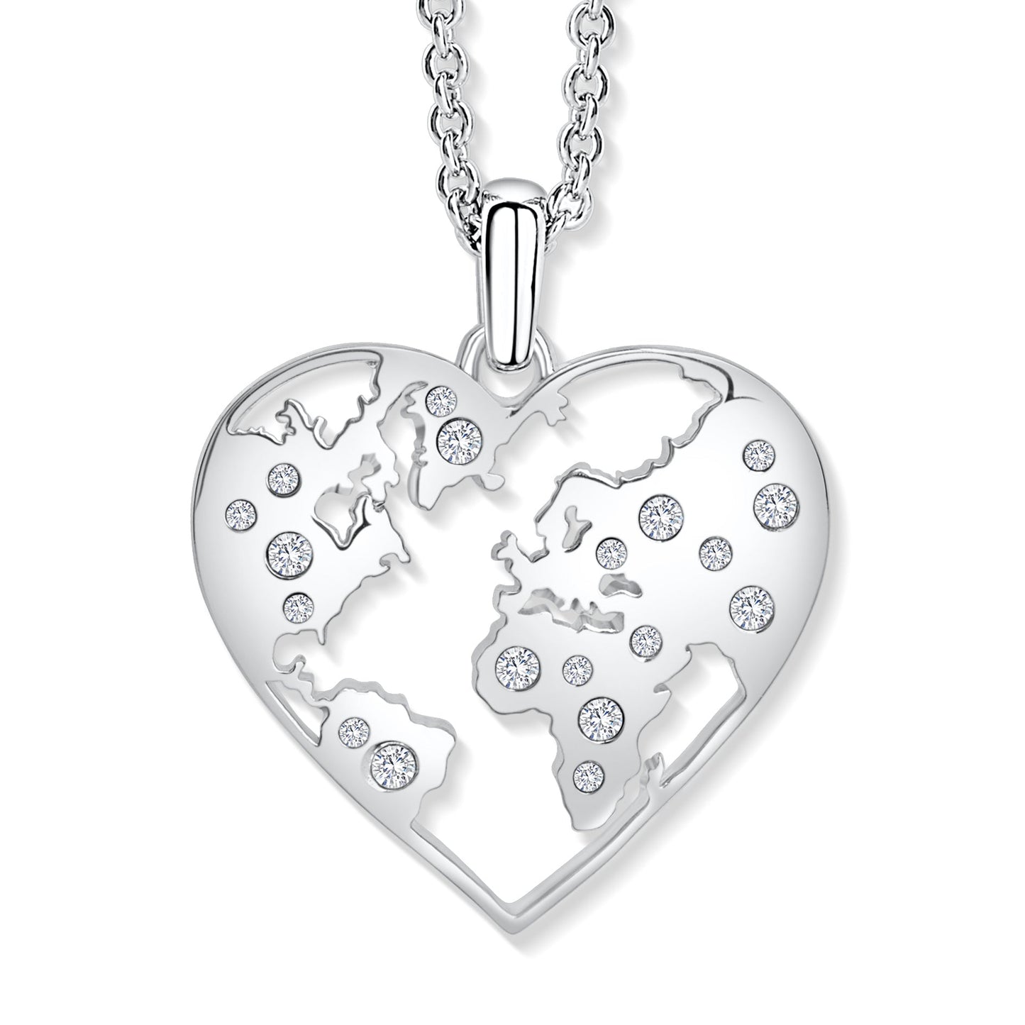 Earth Heart Anhänger mit Kette Produktfoto