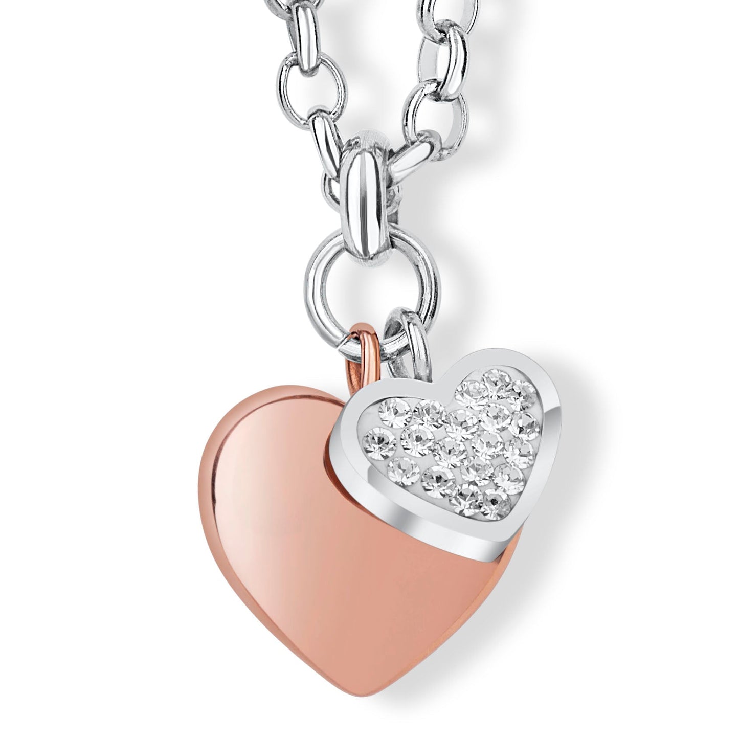 CRYSTALP - Edelstahl Herzen mit Kristallen Set - CRYSTAL UNTERBERGER