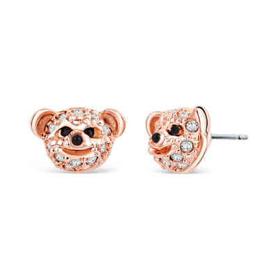 CRYSTALP - happy teddy earrings 10mm - CRYSTAL UNTERBERGER