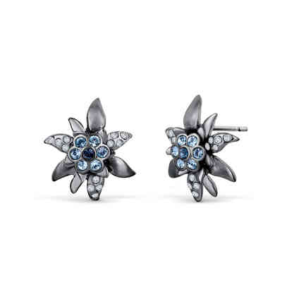 CRYSTALP - edelweiss earrings  19mm - CRYSTAL UNTERBERGER