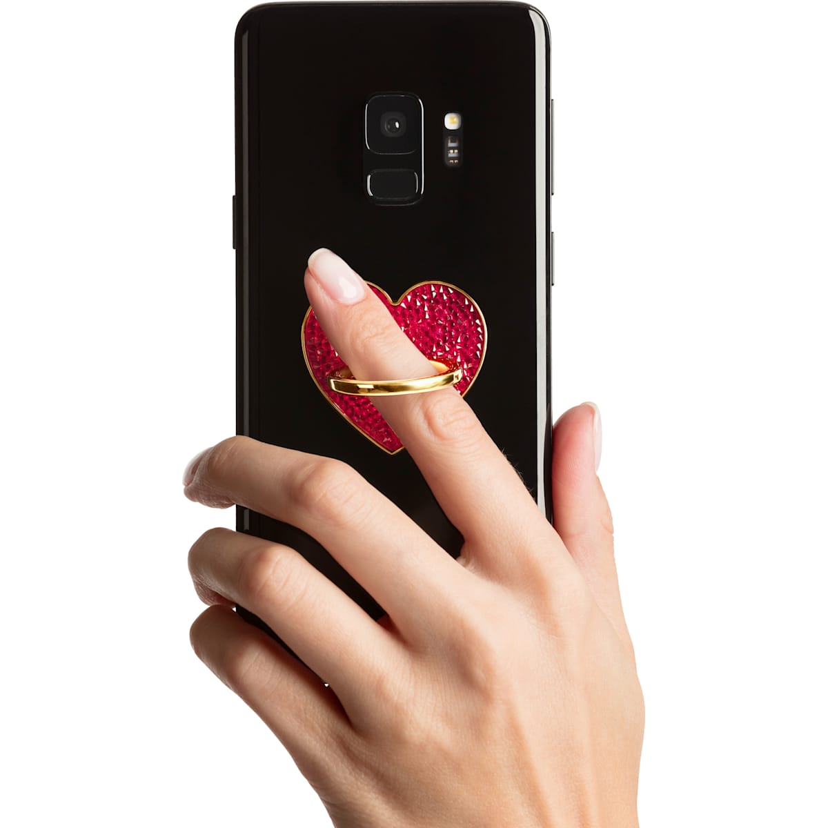 GLAM ROCK H RING:STICKERS RED/STS PLG