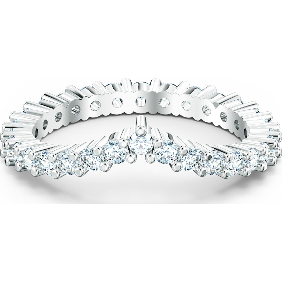 Swarovski - Vittore V Ring- Weiss- Rhodiniert - CRYSTAL UNTERBERGER
