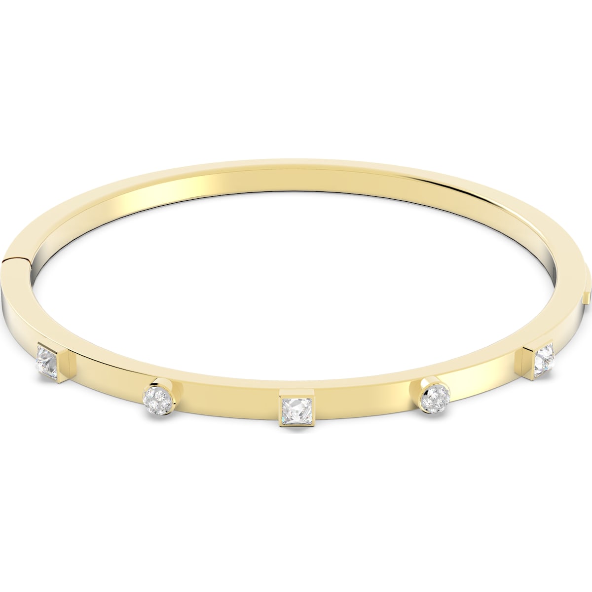 Swarovski - Thrilling Armreif Klein, Weiß, Goldlegierungsschicht - CRYSTAL UNTERBERGER