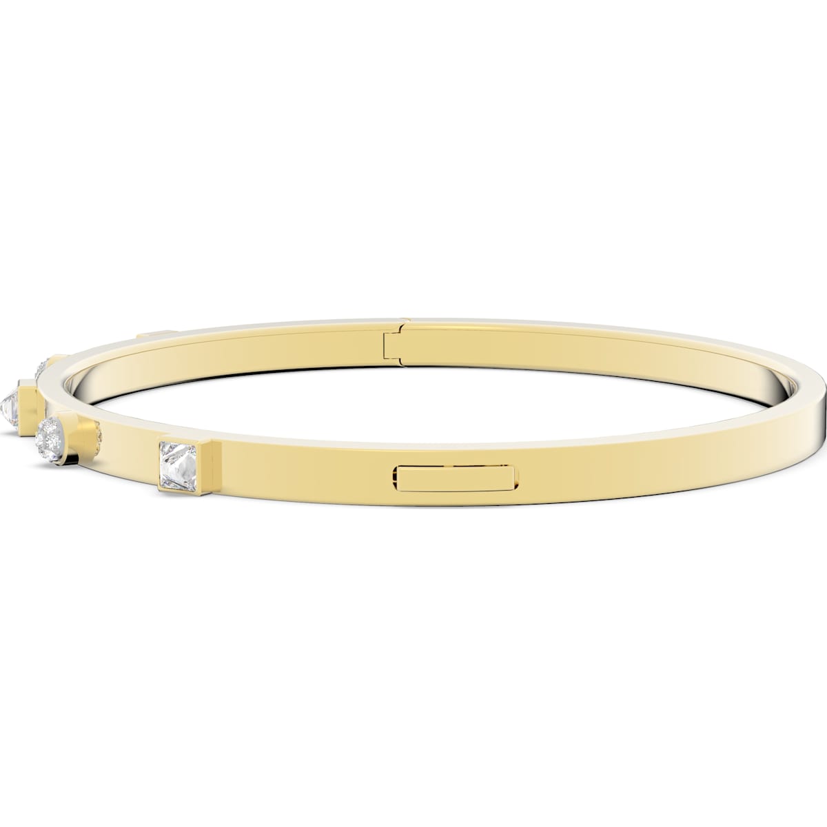 Swarovski - Thrilling Armreif Klein, Weiß, Goldlegierungsschicht - CRYSTAL UNTERBERGER