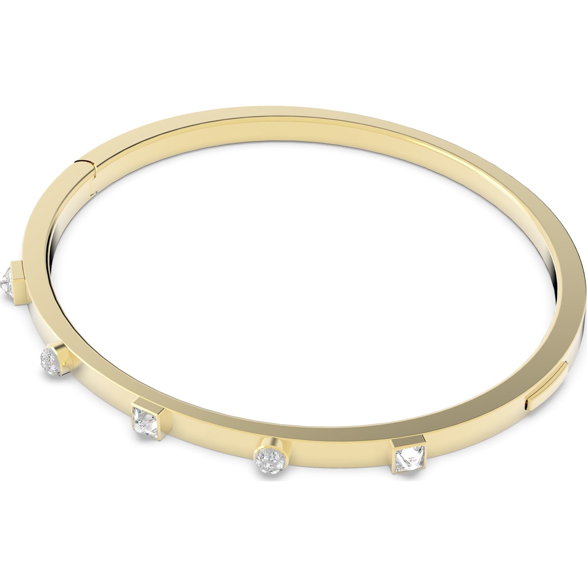 Swarovski - Thrilling Armreif Klein, Weiß, Goldlegierungsschicht - CRYSTAL UNTERBERGER