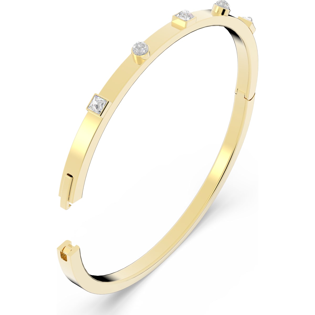 Swarovski - Thrilling Armreif Klein, Weiß, Goldlegierungsschicht - CRYSTAL UNTERBERGER