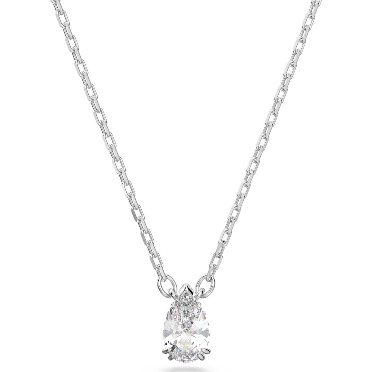Millenia Anhänger Tropfenschliff, Weiß, Rhodiniert - CRYSTAL UNTERBERGER