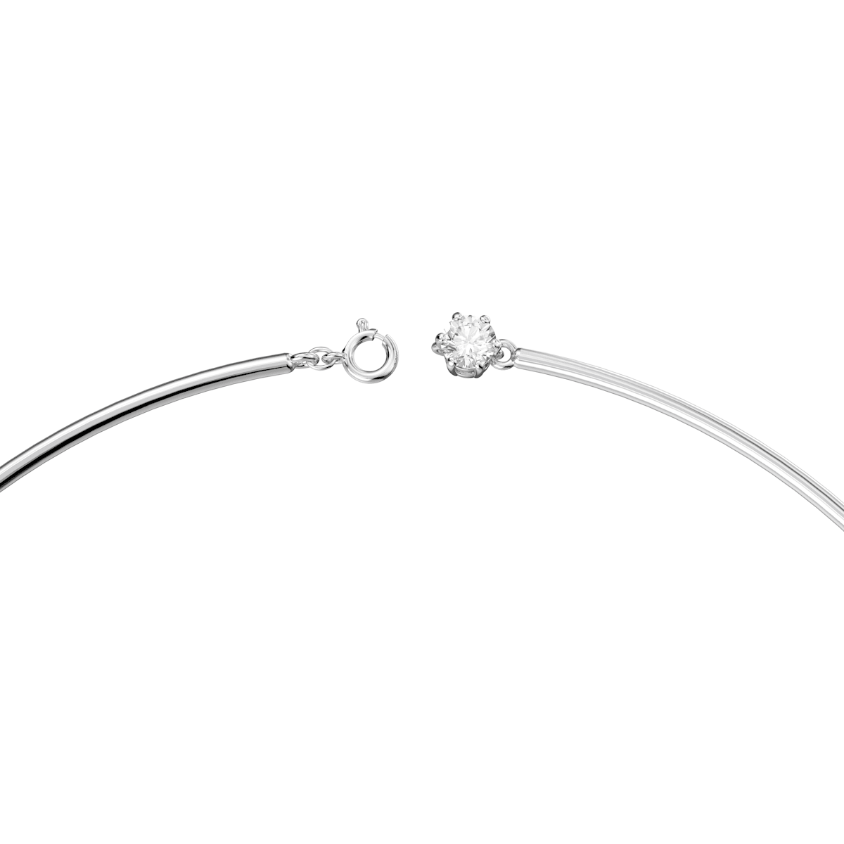 Swarovski - Constella Halskette Rundschliff, Weiß, Rhodiniert - CRYSTAL UNTERBERGER