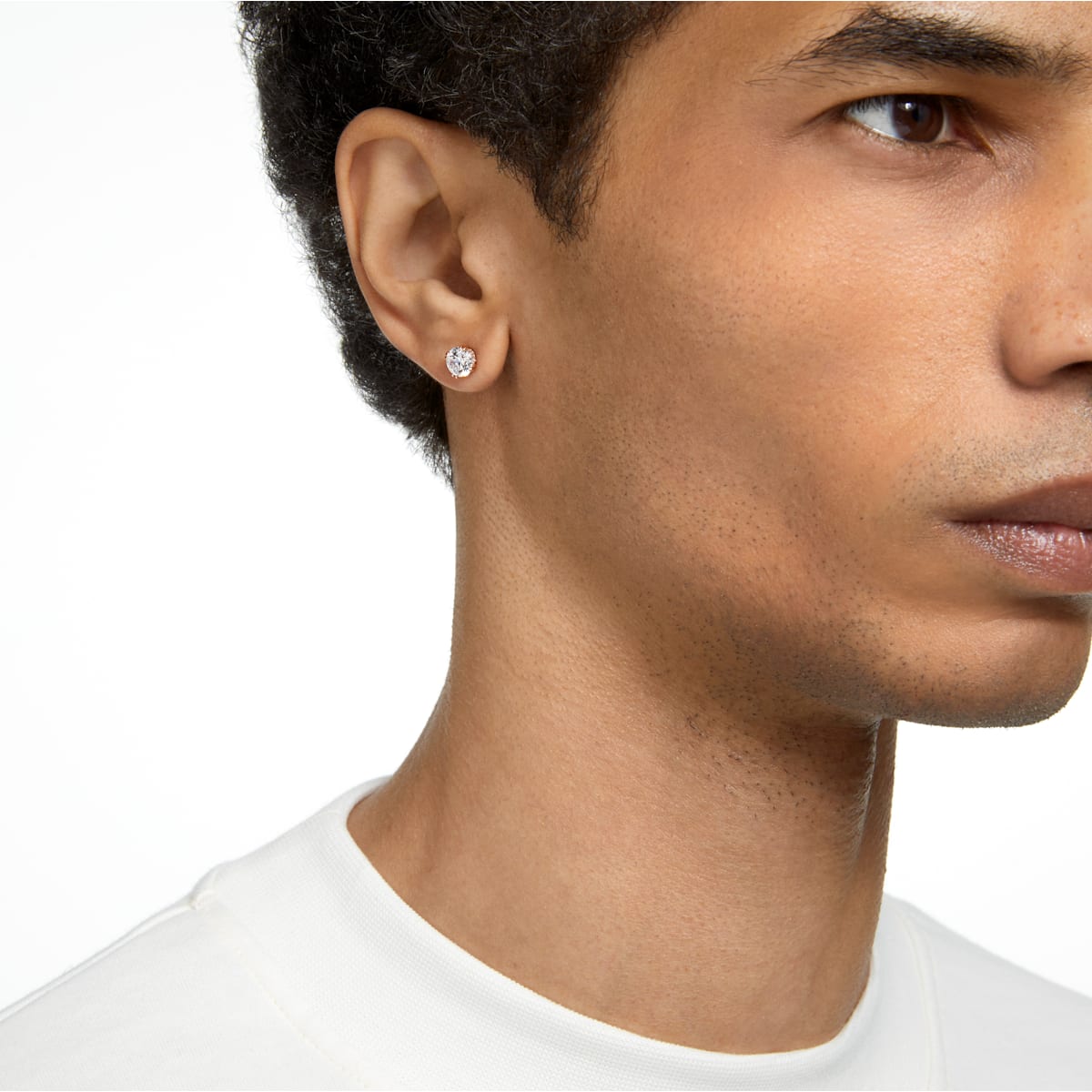 Swarovski - Constella Ohrstecker Rundschliff, Weiß, Roségold-Legierungsschicht - CRYSTAL UNTERBERGER