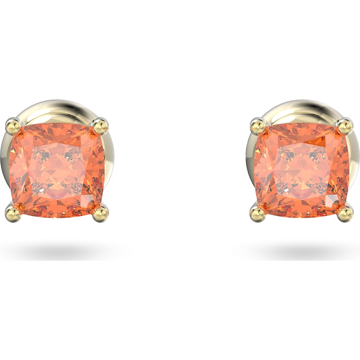 Swarovski - Stilla Ohrstecker, Kissenschliff, Orange, Goldlegierungsschicht - CRYSTAL UNTERBERGER
