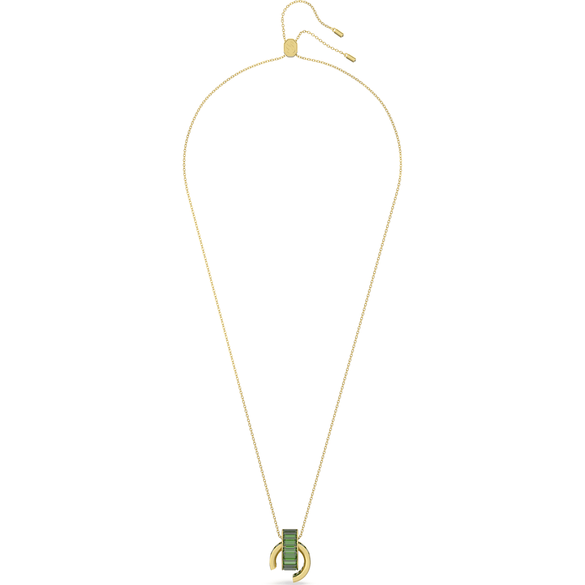 Matrix Anhänger, Baguette-Schliff, Grün, Goldlegierungsschicht - CRYSTAL UNTERBERGER