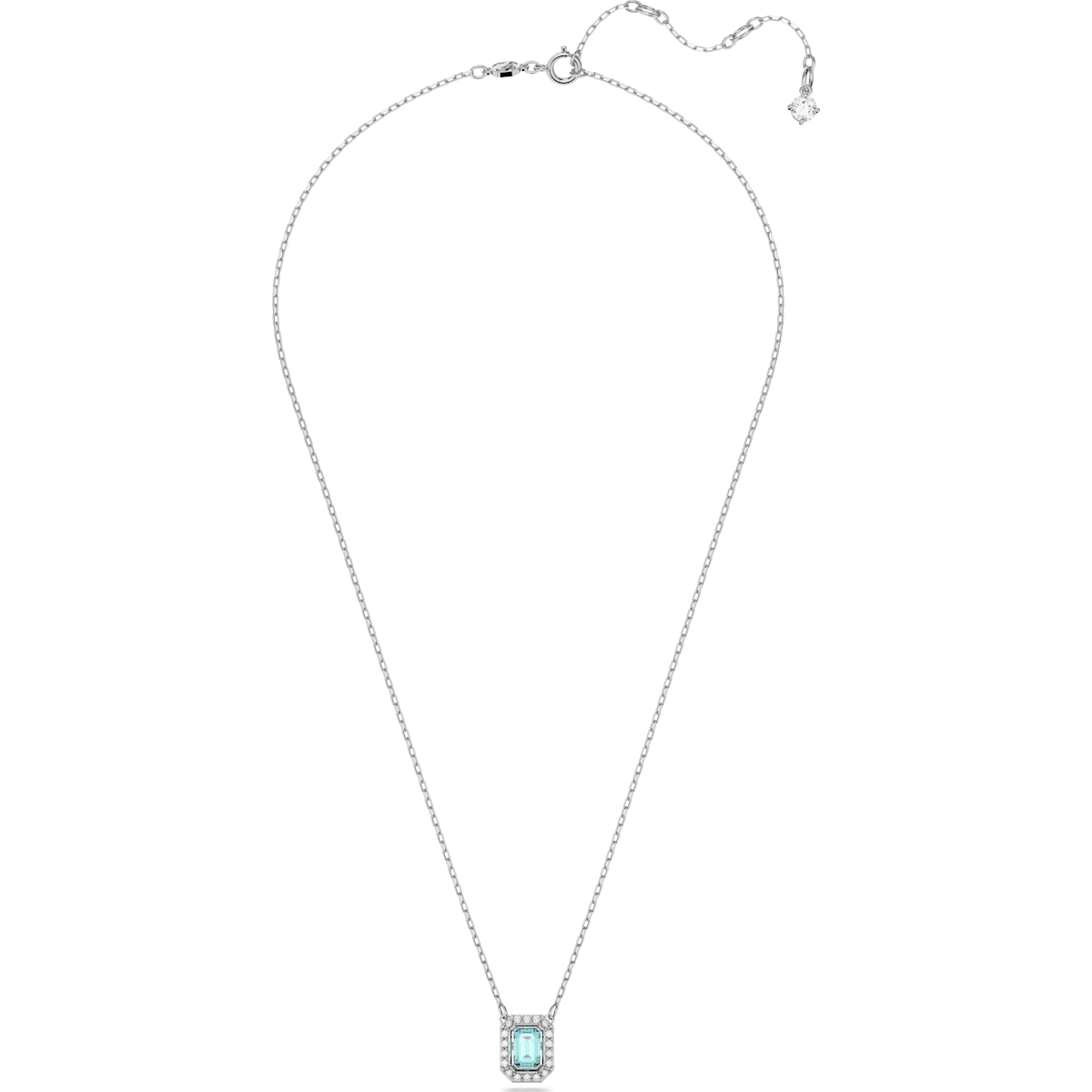 Swarovski - Millenia Halskette Oktagon-Schliff, Blau, Rhodiniert - CRYSTAL UNTERBERGER