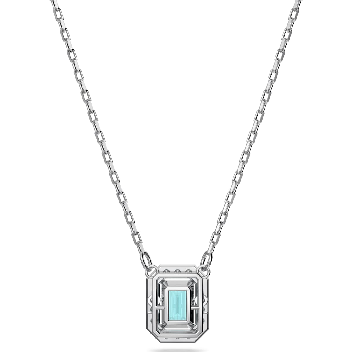 Swarovski - Millenia Halskette Oktagon-Schliff, Blau, Rhodiniert - CRYSTAL UNTERBERGER