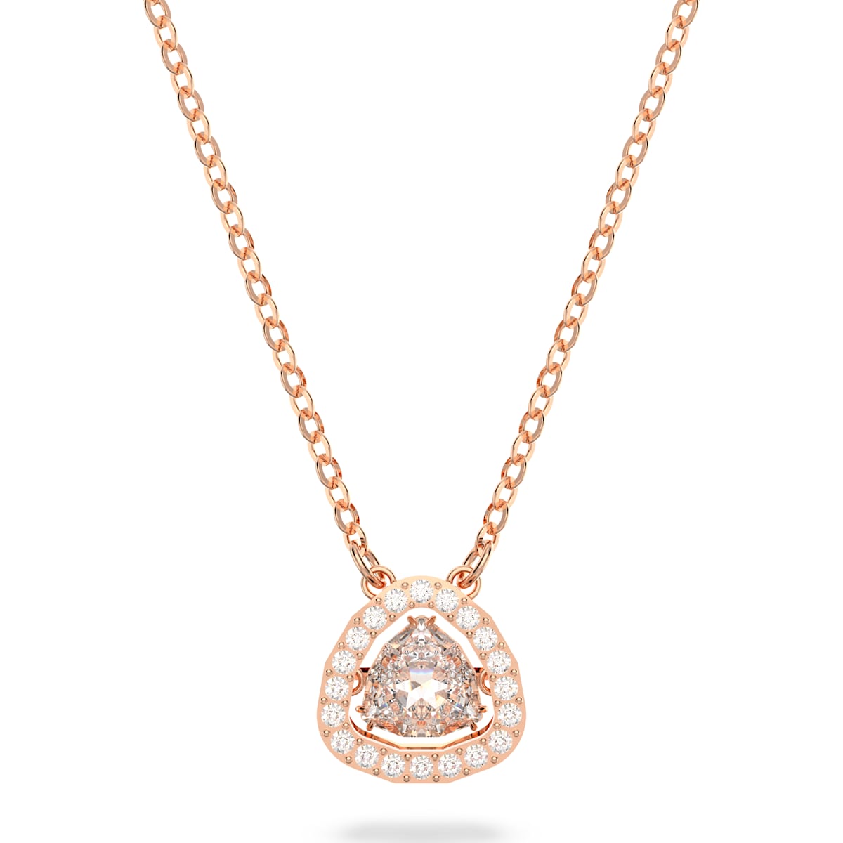 Swarovski - Millenia Halskette Weiß, Roségold-Legierungsschicht - CRYSTAL UNTERBERGER