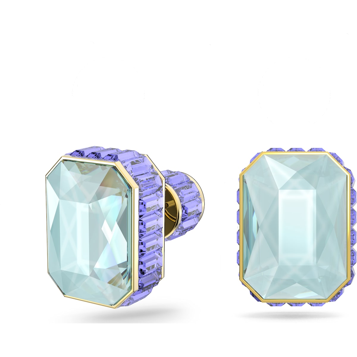 Swarovski - Orbita Ohrstecker Oktagon-Schliff, Mehrfarbig, Goldlegierungsschicht - CRYSTAL UNTERBERGER