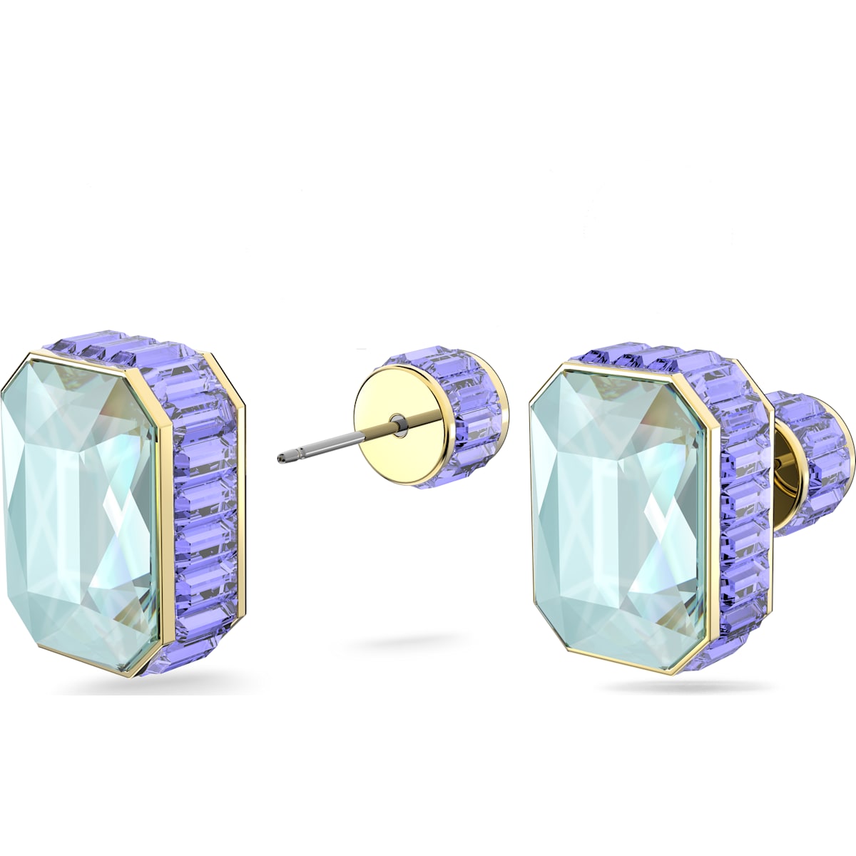 Swarovski - Orbita Ohrstecker Oktagon-Schliff, Mehrfarbig, Goldlegierungsschicht - CRYSTAL UNTERBERGER
