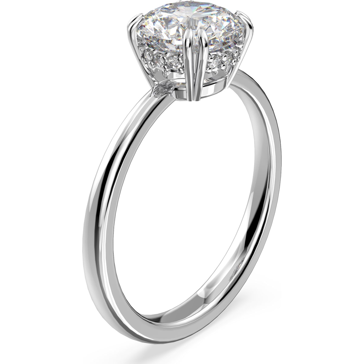 Swarovski - Constella Cocktailring Princess-Schliff, Weiß, Rhodiniert - CRYSTAL UNTERBERGER