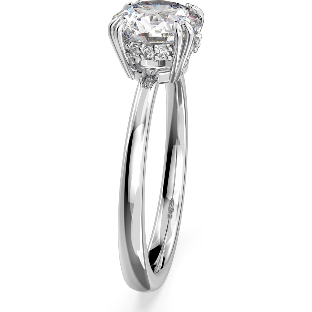 Swarovski - Constella Cocktailring Princess-Schliff, Weiß, Rhodiniert - CRYSTAL UNTERBERGER