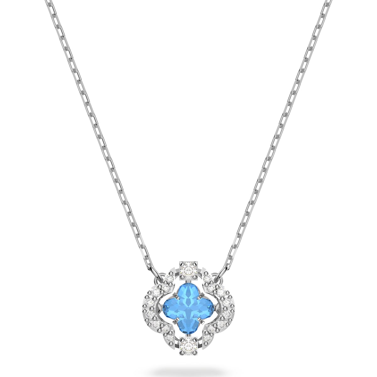 Swarovski - Sparkling Dance Halskette Blau, Rhodiniert - CRYSTAL UNTERBERGER