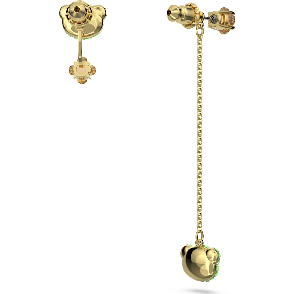 Swarovski - Teddy Ohrringe Mehrfarbig, Goldlegierungsschicht - CRYSTAL UNTERBERGER