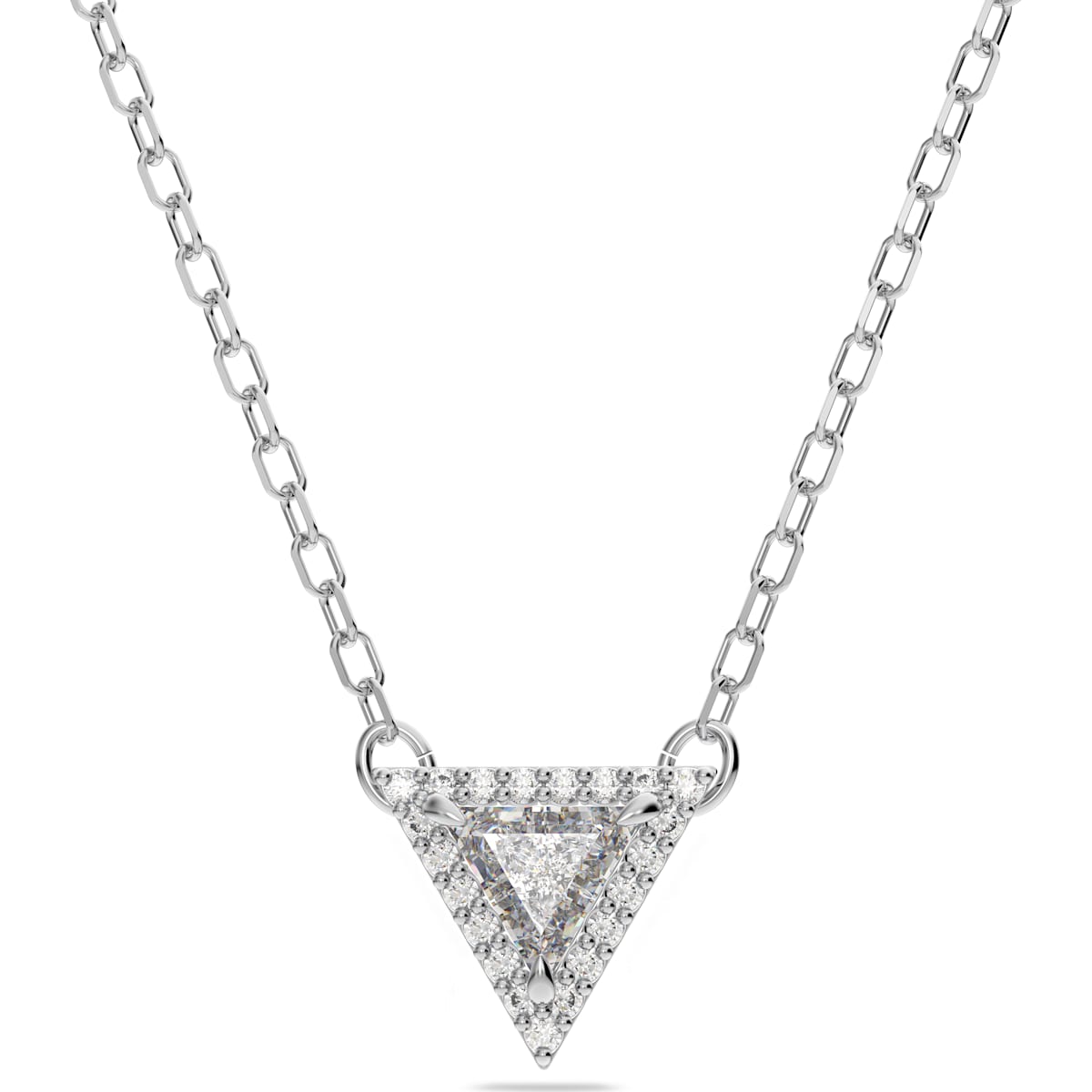 Swarovski - Ortyx Halskette Trilliant-Schliff, Weiß, Rhodiniert - CRYSTAL UNTERBERGER