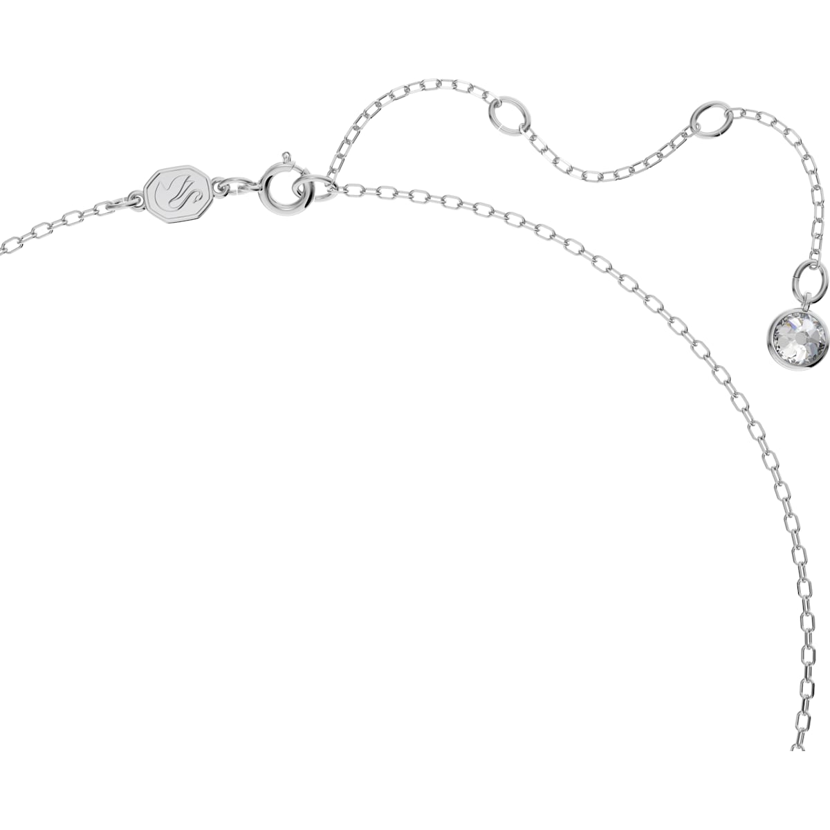 Swarovski - Ortyx Halskette Trilliant-Schliff, Weiß, Rhodiniert - CRYSTAL UNTERBERGER