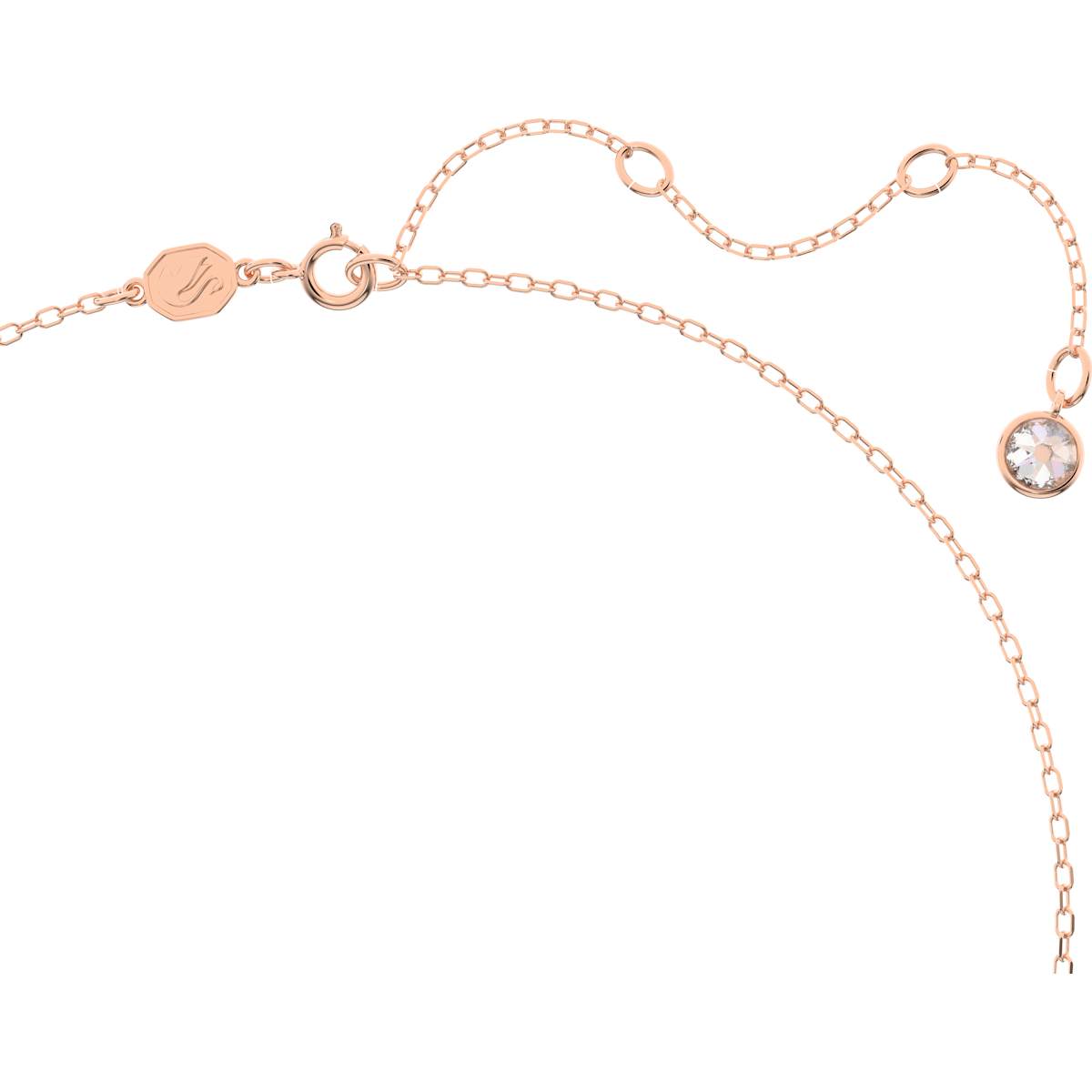 Swarovski - Ortyx Y-Halskette Trilliant-Schliff, Weiß, Roségold-Legierungsschicht - CRYSTAL UNTERBERGER