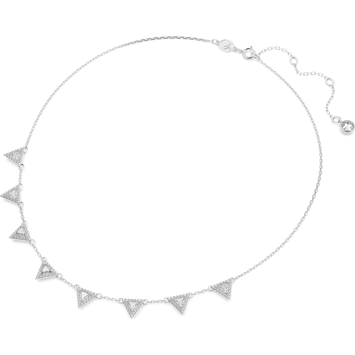 Swarovski - Ortyx Halskette Trilliant-Schliff, Weiß, Rhodiniert - CRYSTAL UNTERBERGER