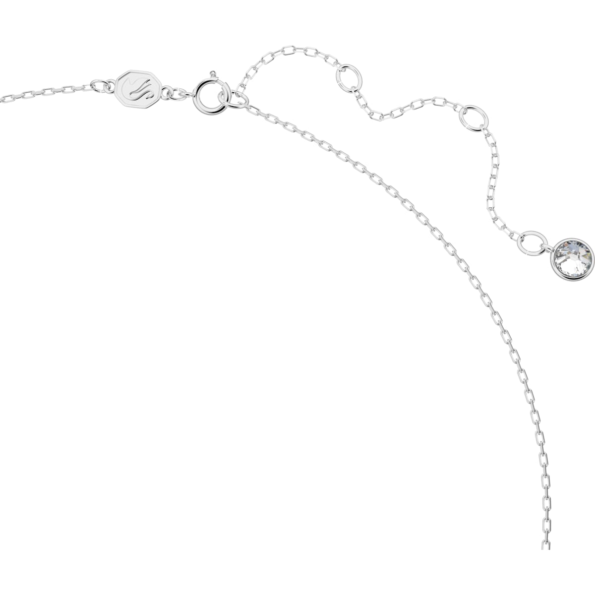 Swarovski - Ortyx Halskette Trilliant-Schliff, Weiß, Rhodiniert - CRYSTAL UNTERBERGER