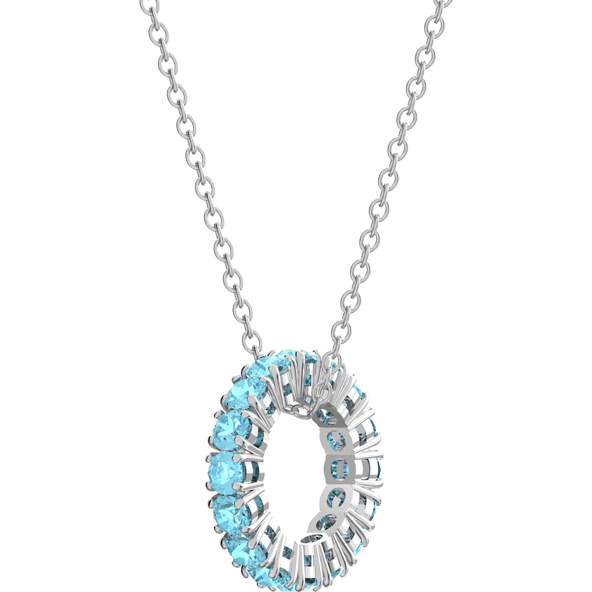 Swarovski - Exalta Anhänger Blau, Rhodiniert - CRYSTAL UNTERBERGER