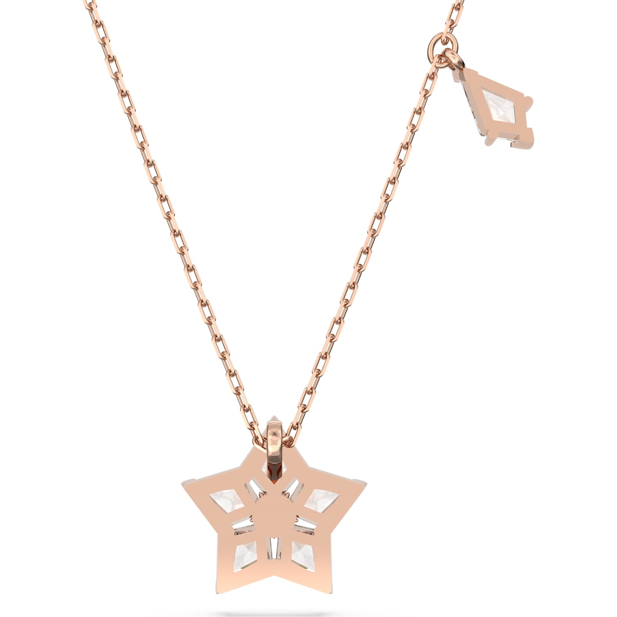 Swarovski - Stella Anhänger Drachenschliff, Stern, Weiß, Roségold-Legierungsschicht - CRYSTAL UNTERBERGER